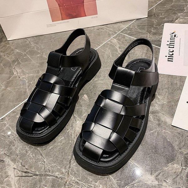 

sandals women gladiator flat shoes summer black ladies footwear beach sandales femme