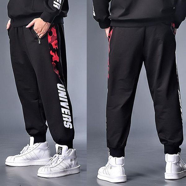 

casual pants loose sweatpants bundled cotton plus size 7xl male harem bloomers men's, Black