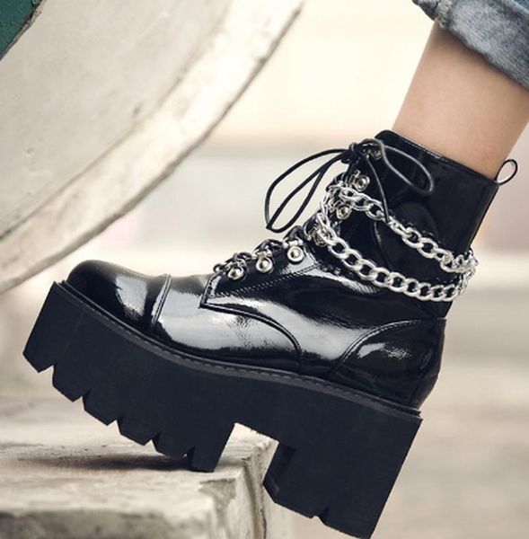 

boots shoes woman ankle leather super high heels women booties vintage ethic shoe chaussures femme zapatos mujer sapato sa1231, Black