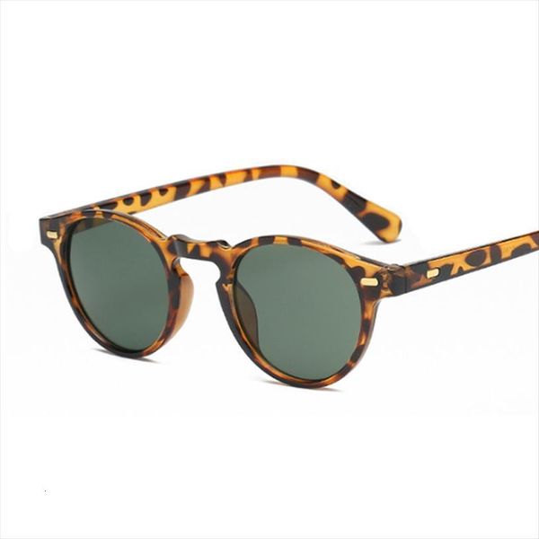 

classic vintage sunglasses women male round cat eye female retro style leopard small frame oculos de sol, White;black