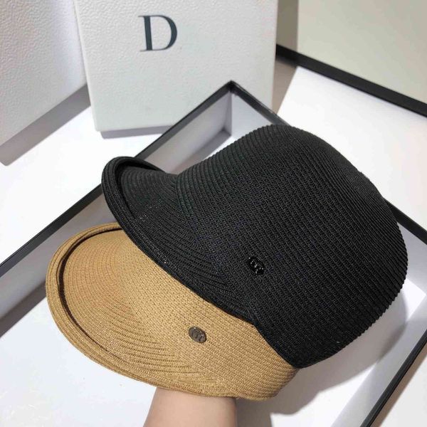 

new simple braided cap for men and women in spring and summer, Blue;gray