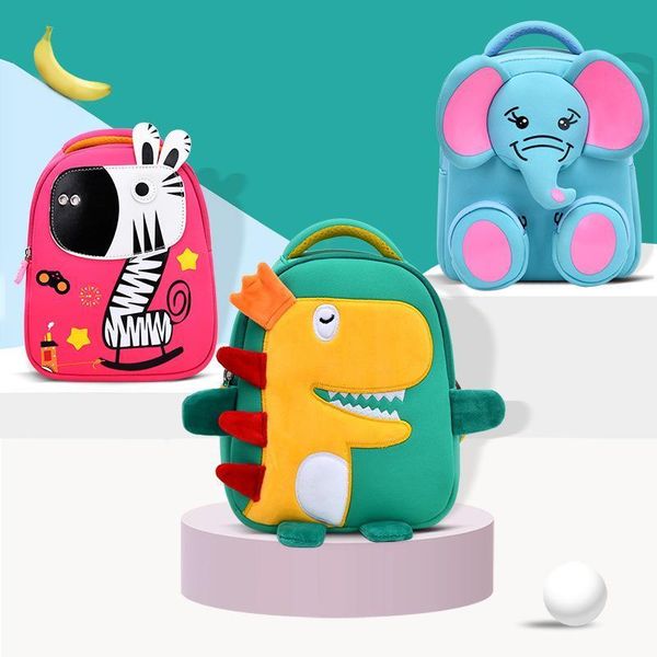 

baby girls kids 3d school bags high grade mochila cartoon anti lost kindergarten bag for boys dinosaur waterproof backpack