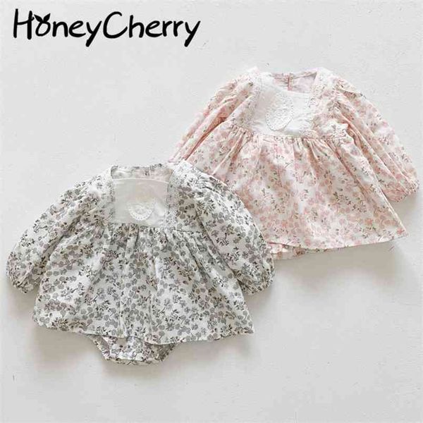 

children's clothing baby clothes leotard floral bodysuits girl 210702, Blue
