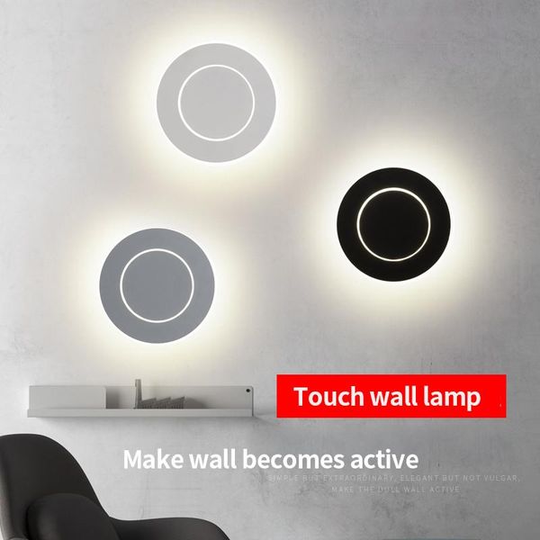 

wall lamps rechargeable bedroom cable living room background lamp creative touch sensing modern simple bedside