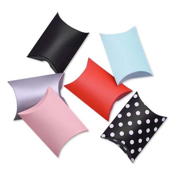 

gift wrap 10/20/30pcs pillow candy box kraft paper christmas packaging boxes bags wedding favors birthday party decorations