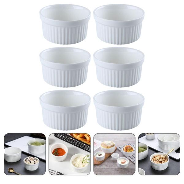

bowls 6pcs home soufflÃ© baking ceramic pudding dessert serving