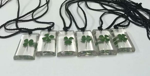 

100 pcs real four leaf clover charming shamrock vogue pendant, Silver