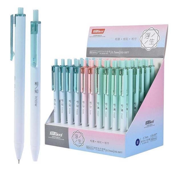 

ballpoint pens 3pcs cute 0.7mm pen blue ink office accessories material escolar writing supply mark ball stationery, Blue;orange