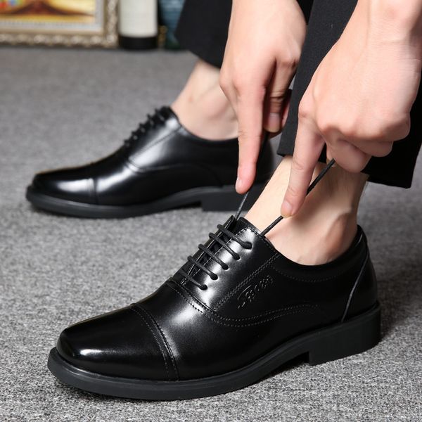 

extra large leather men's shoes formal single 45 british, Black