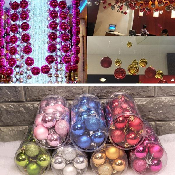 

party decoration 24pcs/set christmas decorative ball tree hanging ornaments