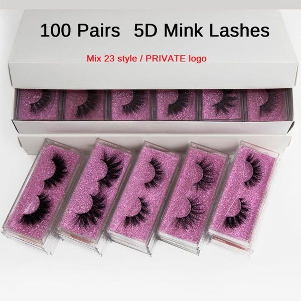 

wholesale 3d mink false eyelashes 20/30/40/50/100 pairs fluffy wispy fake lashes natural long makeup lash extension in bulk1