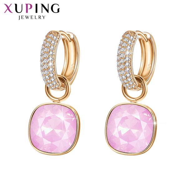 

xuping jewelry luxury exquisite gold plated crystal earring for women valentine's day gifts a00606263, Bronze;silver