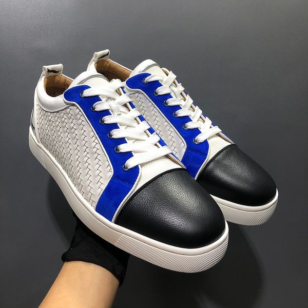 

2021ss luxury designer men women sneakers leisure shoes low genuine leather couple sneakers with rivets walking sports trainers size 35-47, Black