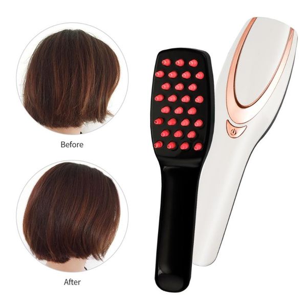 Spazzole per capelli elettriche Obecilc Comb Vibration Head Relax Relief Massaggiatore con luce laser a LED Crescita Cura anti perdita