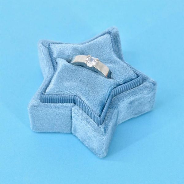 

jewelry pouches, bags star velvet ring bearer box - premium gorgeous engagement gift vintage single display holder with detachable c7ae, Pink;blue