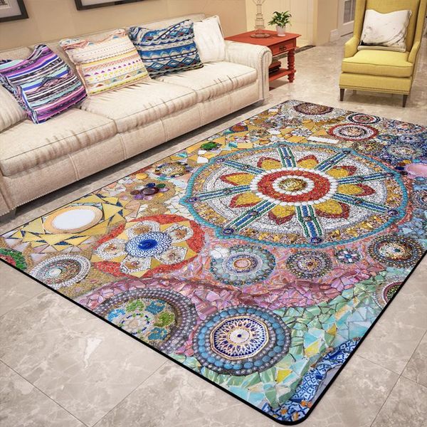 

carpets nordic retro bohemian multicolor for living room bedroom large area rugs hallway floor carpet printing mat customized 3d