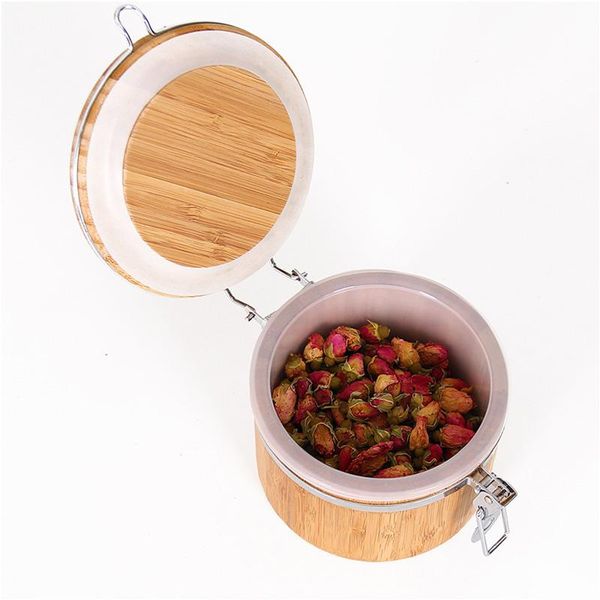 

storage bottles & jars creative wooden tank organizer and multi-function home kitchen el grain foods preservation sealed bottle