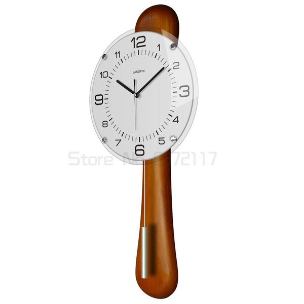 

wall clocks living room home office mute chinese solid wood swing clock quartz