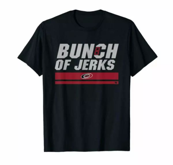

bunch of jerks carolina hurricanes black t-shirt s-6xl, White;black