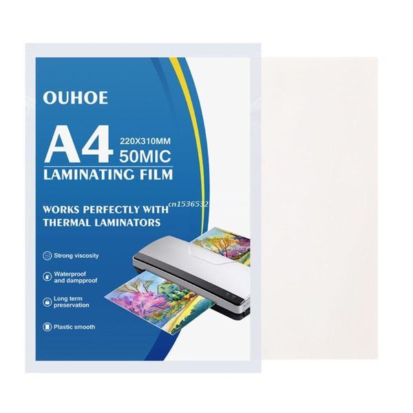 

frames 10/50/100pcs a4 thermal laminating film for po files card picture lamination pouch laminator films plastifieuse dropship