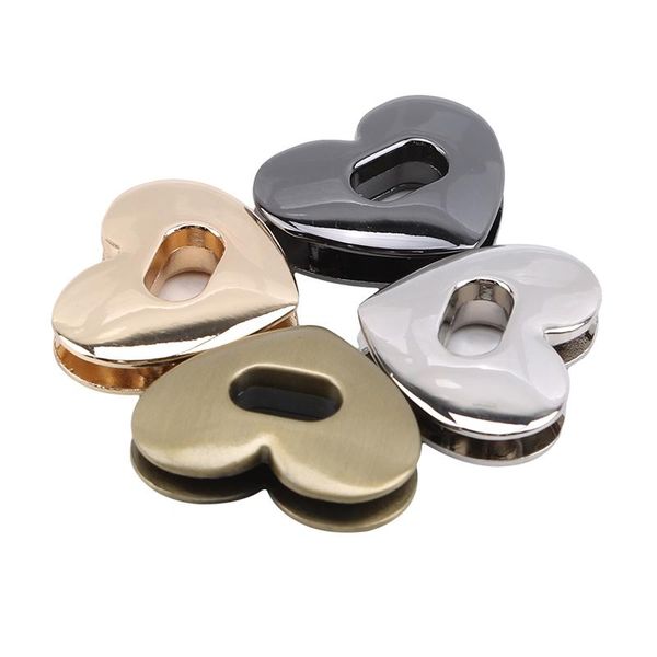 

bag parts & accessories heart shape clasp metal hardware for diy handbag turn lock twist purse clasps locks, Black