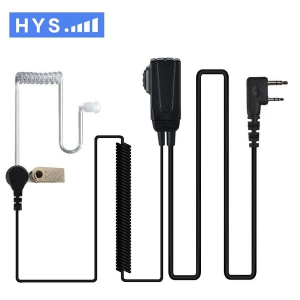 

walkie talkie hys tc-801k high fidelity earpiece acoustic tube ear plugs k connector two way radio earphone fortk-240 tk-340