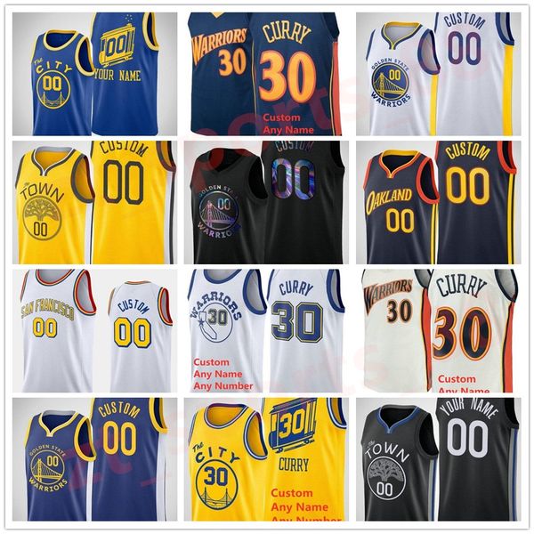 

basketball jerseys2021 men women kids printed stephen 30 curry klay 11 thompson andrew 22 wiggins draymond 23 green jersey new city navy blu, Black;red
