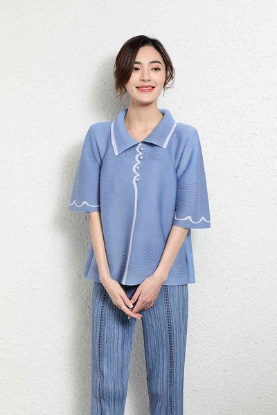 

tracksuits sell miyake fold half t-shirt collar stock, Gray