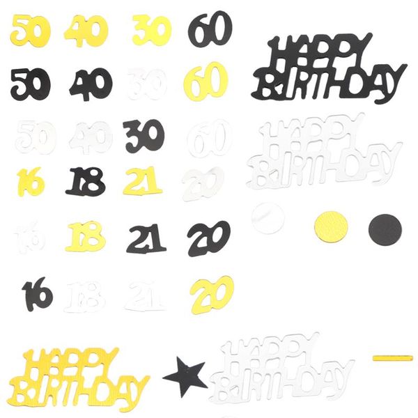 

gift wrap birthday numbers table confetti decoration supplies for anniversary party