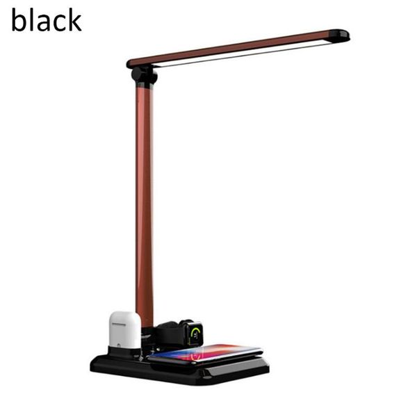 

table lamps wireless charging folding lamp 4 in 1 mobile phone bluetooth aluminum alloy black