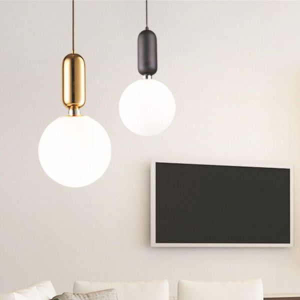 

pendant lamps modern led lamp nordic hanging lights glass ball lighting fixtures home bedroom dining room suspension luminaires shop