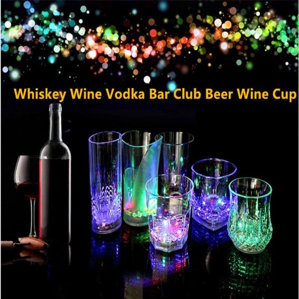 

cup glowing wine whisky beer bar club night drink cups flash light mug light-up birthday colorful drinkware glasses