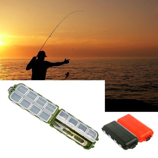 

compartments fishing box storage case fish lures spoon hook bait tackle f2tc accessories