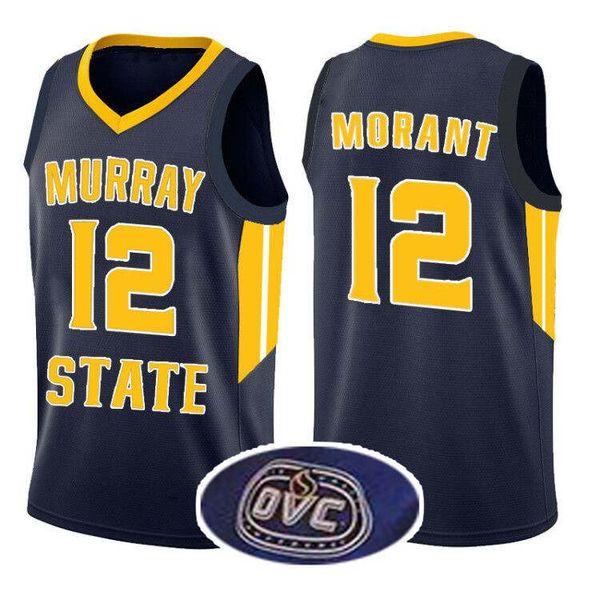 

ja morant murray state racers university len bias reggie miller college basketball jersey, Black