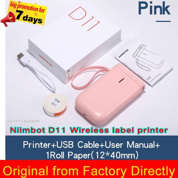 

printers original niimbot d11 portable wireless label printer bluetooth thermal pocket fast home use office for android