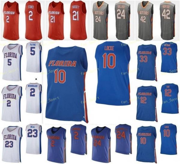 Maglia da basket NCAA College Florida Gators 3 Jalen Hudson 13 Joakim Noah 23 Bradley Beal 42 Horford 55 Williams Custom Ed