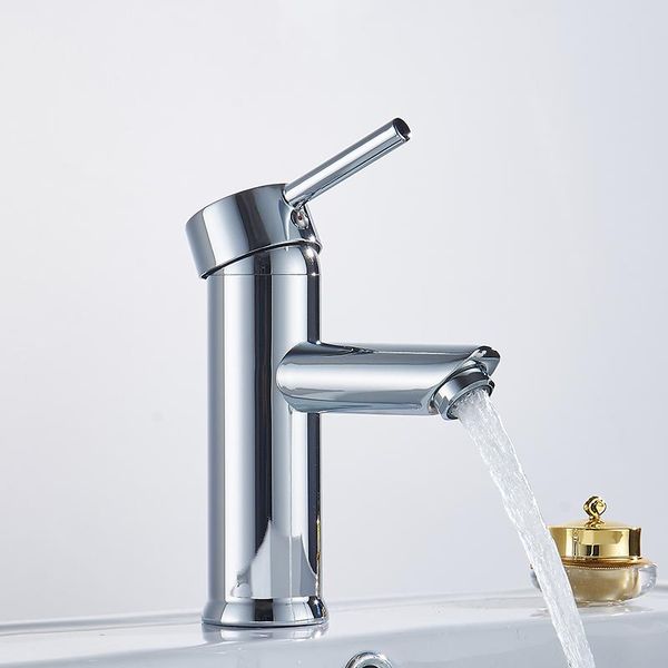 

bathroom sink faucets faucet basin chrome straight tap water waterfall mixer