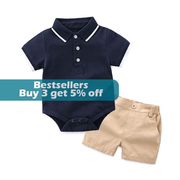 

born baby clothing sets summer boy rompers infant t-shirts+casual shorts pants outfits tracksuit, White