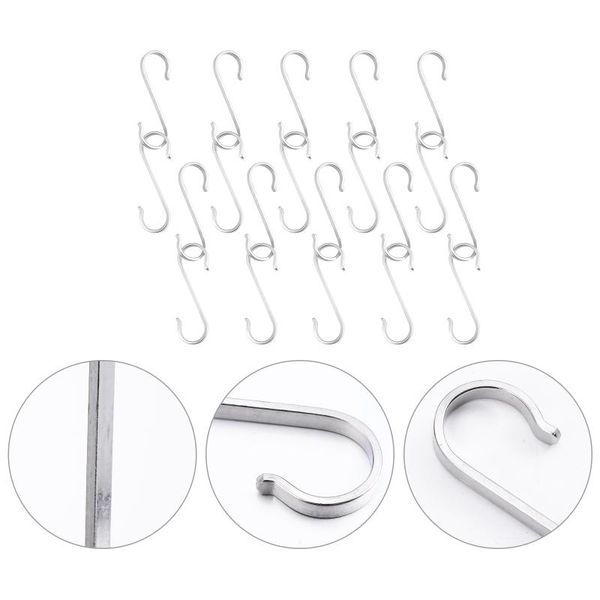 

hooks & rails 20pcs metal s-shaped hook multifunction hanging for bathroom closet