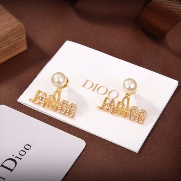

70% off outlet online family's new letter earrings in 2021, Golden