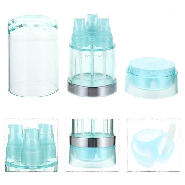 

6-in-1 portable travel bottle leak proof refillable empty container for toiletry storage bottles & jars
