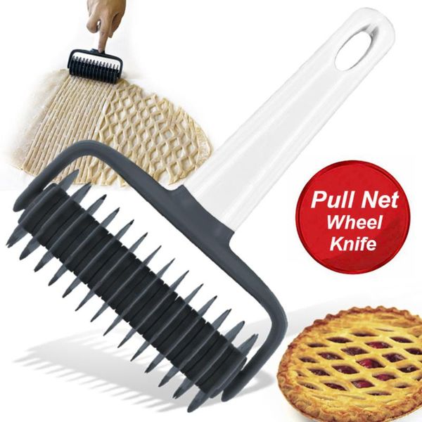 

bread pizza cookie pastry plastic roller knife maker mold cutter embossing dough lattice kitchen baking tools &