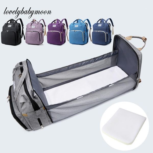 

mummy bag crib design diaper bagshigh capacity waterproof fabric nappy backpack changing pad hooks for maternity solid color bags1