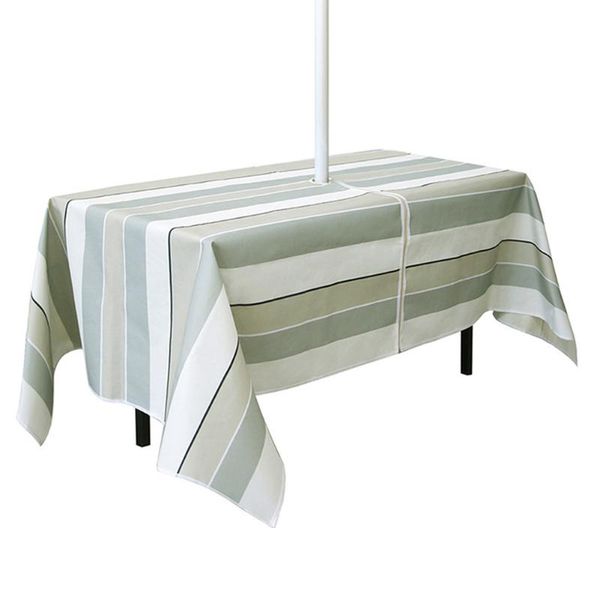 

home decor with umbrella hole picnic zipper oxford cloth waterproof backyard table cover square rectangle outdoor tablecloth