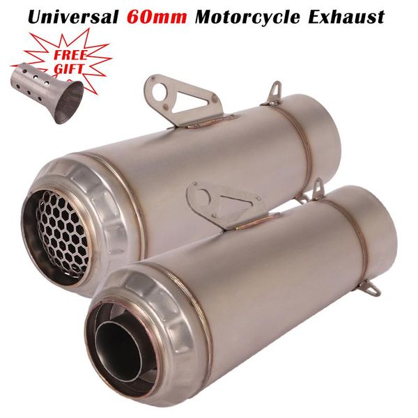 

motorcycle exhaust system universal 60mm modify muffle rdb killer gp motocross escape for s1000rr mt-09 z1000 gsr 600 cb900f