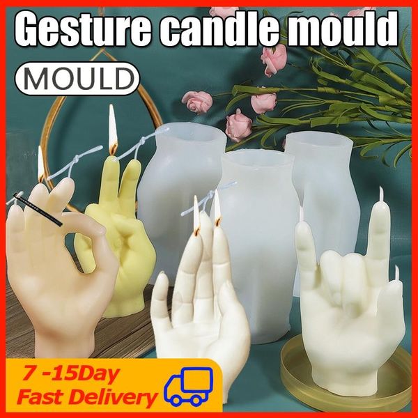 

craft tools gesture candle stencil multifunctional diy crafts silicone template resin casting for fondant soap chocolate