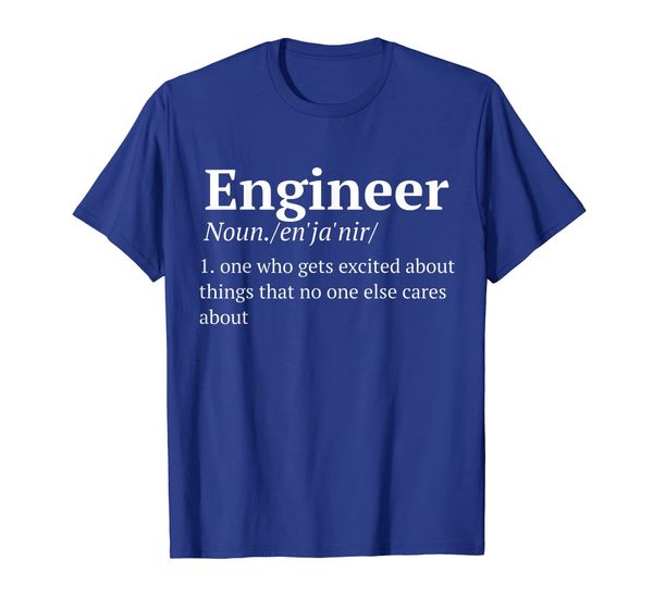 

funny engineer definition t-shirt, White;black