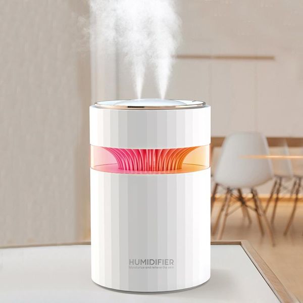 

humidifiers double nozzle usb air humidifier 900ml water capacity cool mist maker fogger with colorful nightlight ultrasonic humidificador