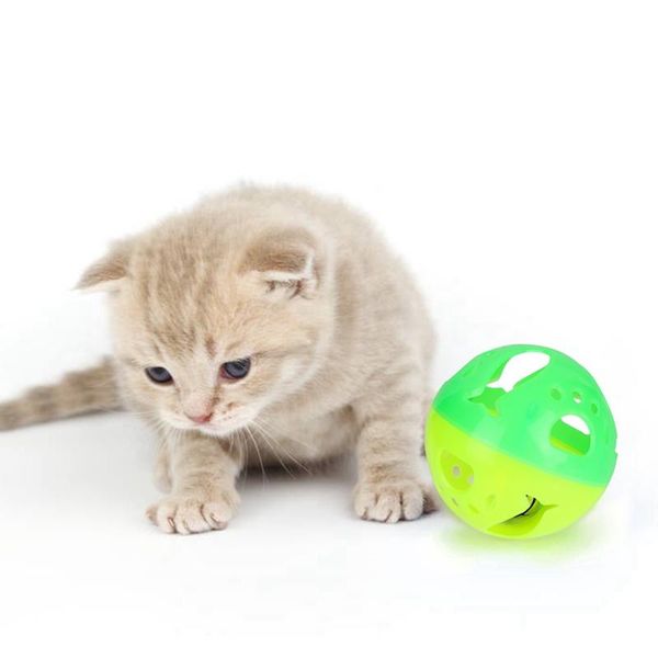 

cat toys pet hollow bell ball plastic puzzle exercise toy kitten interactive rolling with durable dog