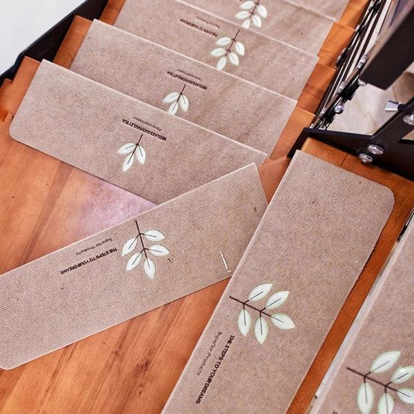 

carpets 1pc non-slip solid wood carpet stair treads floor protectors device wash mat home textile rug 55* 22*4.5cm anti-skid